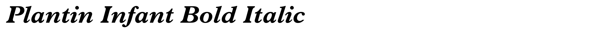 Plantin Infant Bold Italic image